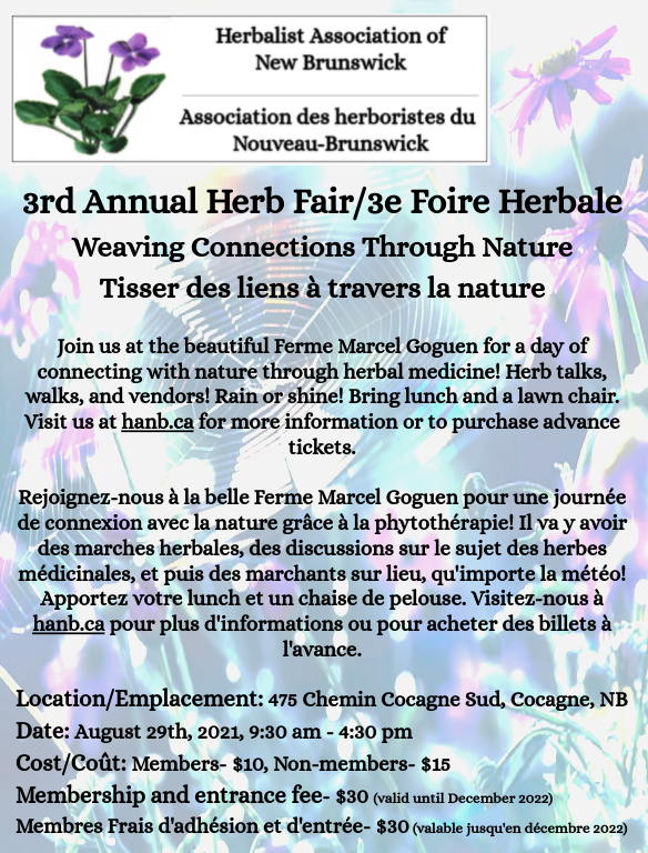 FRENCH and ENGLISH Herb Fair Poster 2021 v 3.0